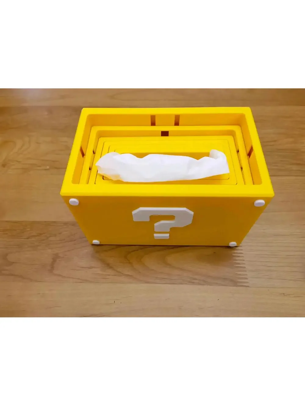 D Printed Question Block Style Tissue Box – Video Game Inspired Sunken Design